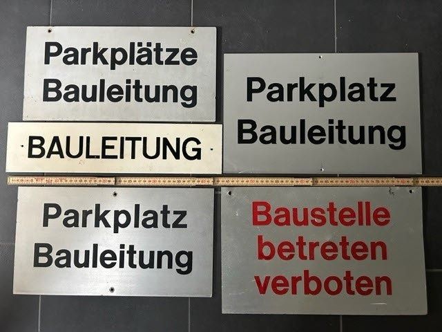 Schilder: Tafel Schild Signal Baustelle Bauleitung – Gebraucht aus Baar von Jungle4