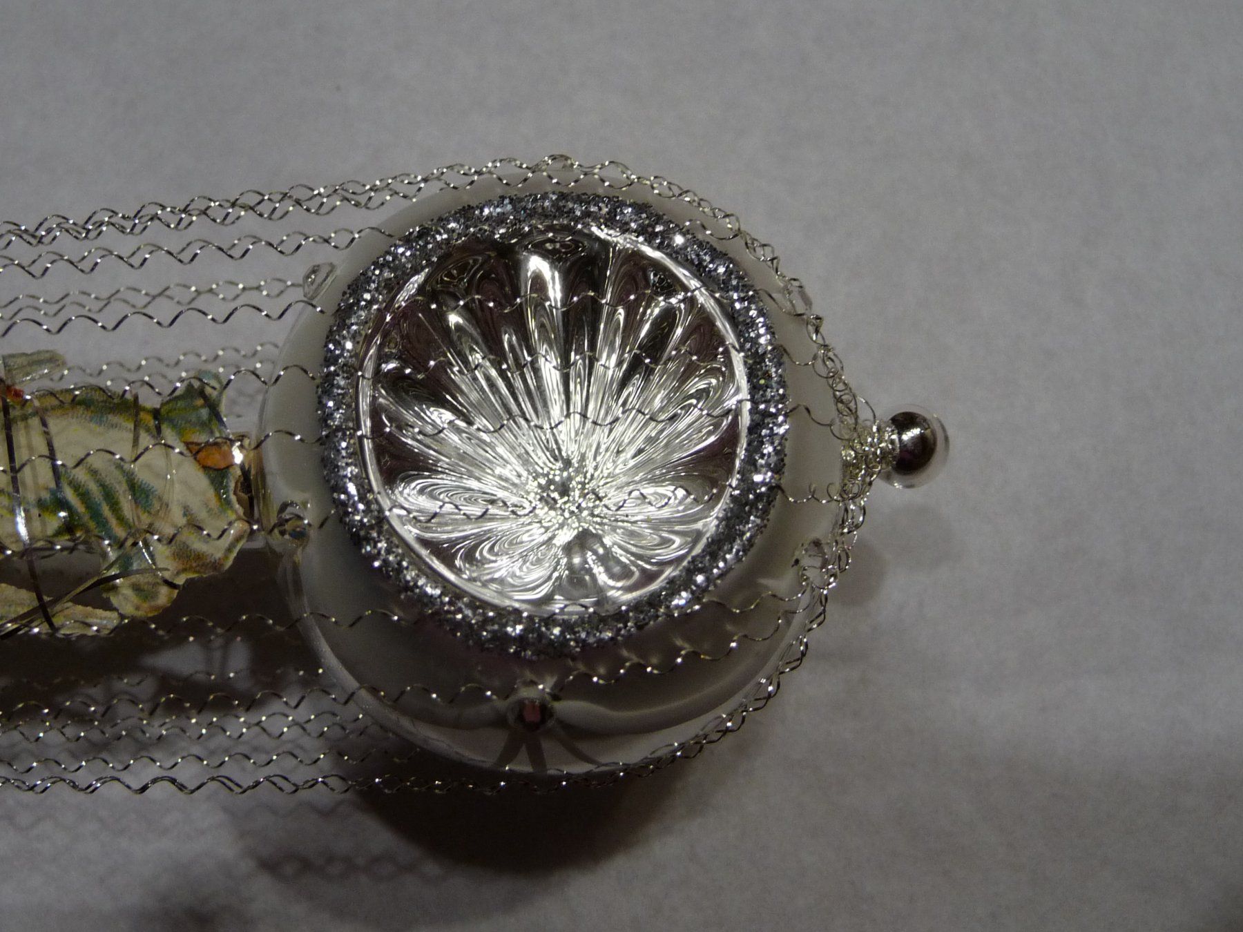 Tutte le decorazioni: Nostalgischer Christbaumschmuck silbern mit Engel, Einstich – Nuovo e nell'imballaggio originale da Alpnach Dorf venduto da marvo 2