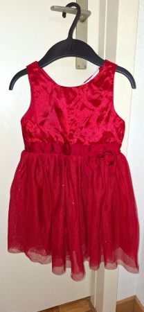 Robe rouge de fête pailleté, bébé 3-4ans, taille 104