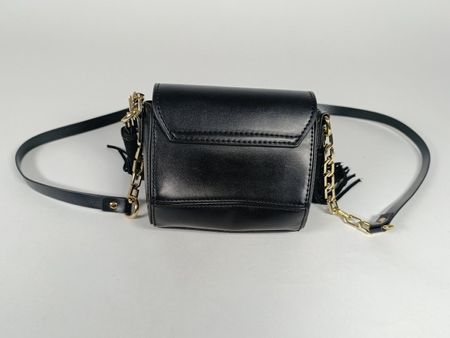 ZARA Petit sac noir en bandoulière avec franges