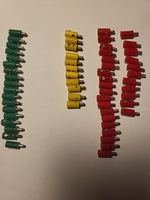 61x Märklin 7130 Stecker rot/grün/gelb H0 #343