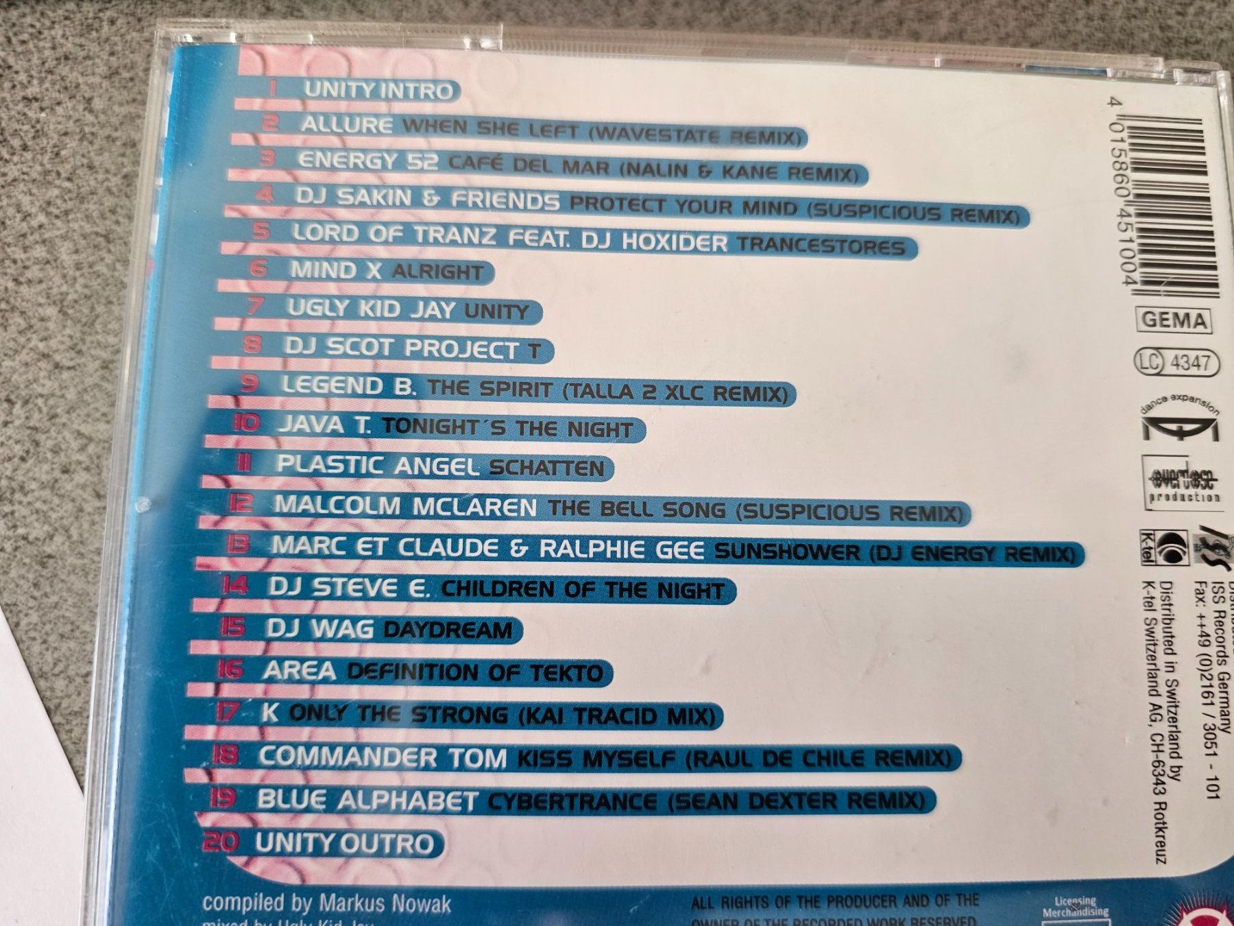 CD: Unity 98 trance mix by ugly kid jay/streetparade – Usato da Bremgarten AG venduto da musiccollector 1