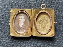 ancien pendentif médallon porte photo