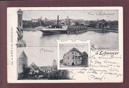 Souvenir d'ESTAVAYER - Pensionnat Renevey - 1900 // déchirur