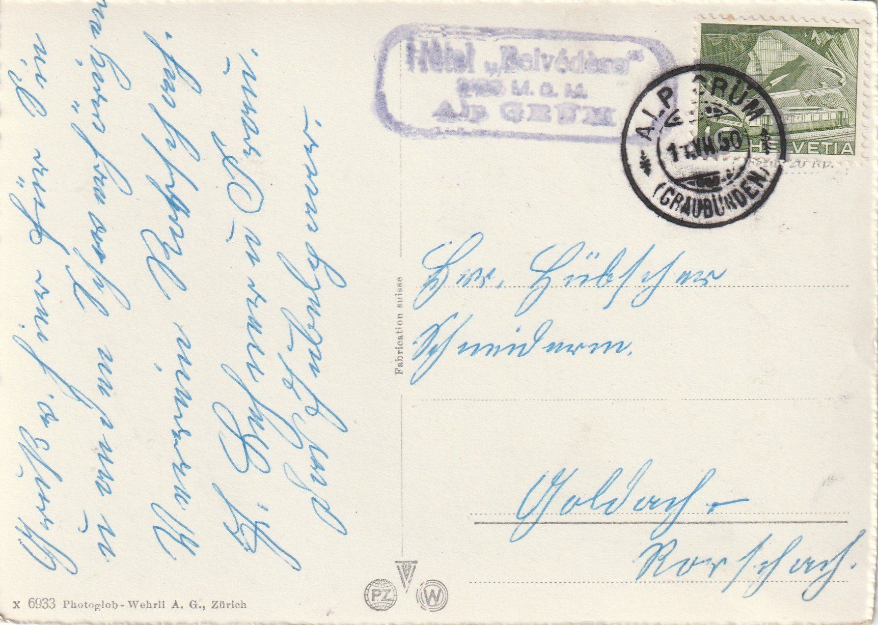 Cartes postales: Berninabahn Alp Grüm – D'occasion à Rorschacherberg par fratovi2 1