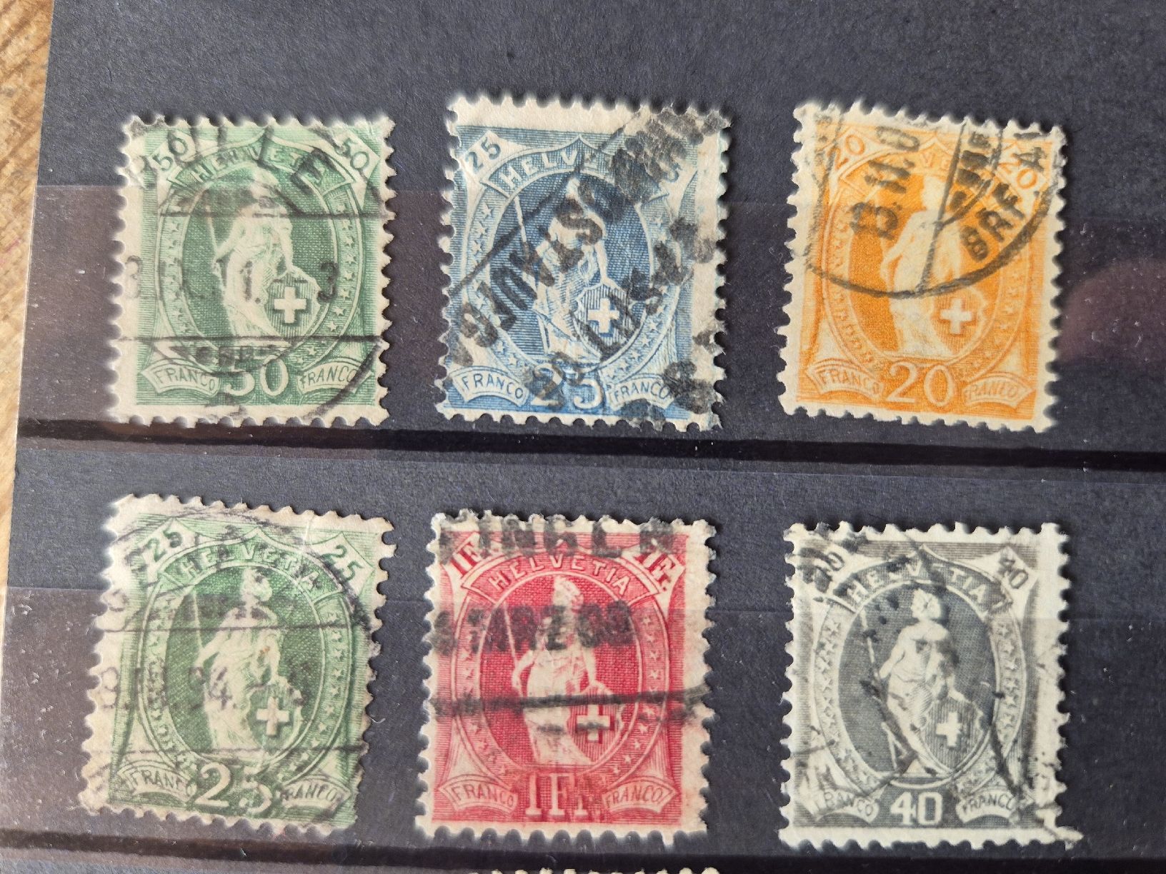 Alle Briefmarken: 9 stehende helvetias – Gebraucht aus Uznach von Fireblade7 1