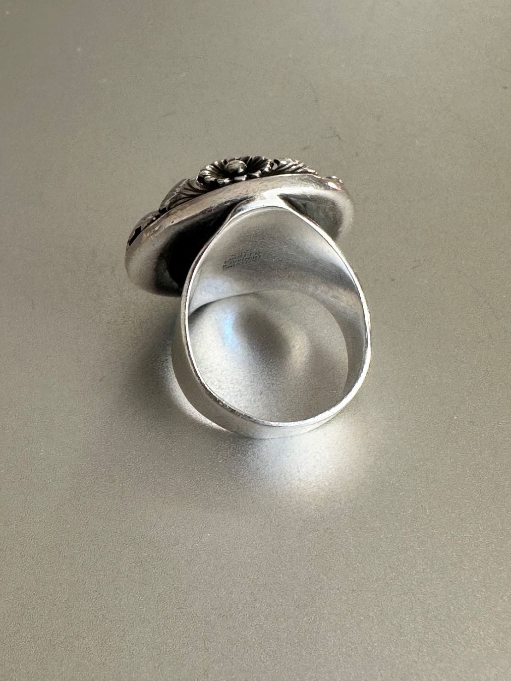 Anelli: Vintage 925 Silver Amber Ring, N.E. From: 54 – Usato da Onex venduto da Antiqueshow 3