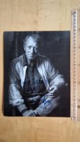 Max von Sydow, Original Autogramm auf Grossfoto in s/w
