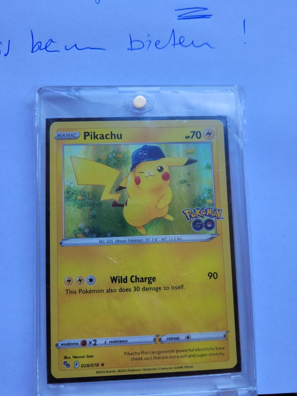 Pokémon Carte collezionabili: 2022 Pokemon GO 028 Pikachu  Holo  – Nuovo (secondo la descrizione) da Basel venduto da dhe_qbg8 3