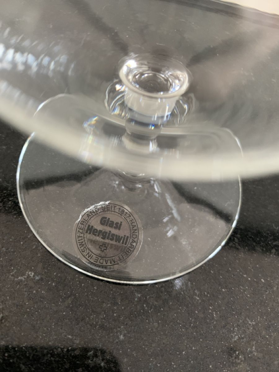 Glasi Hergiswil Bicchieri: 6 x Hergiswil Cognacglas – Nuovo e nell'imballaggio originale da Zug venduto da kuba1972 6