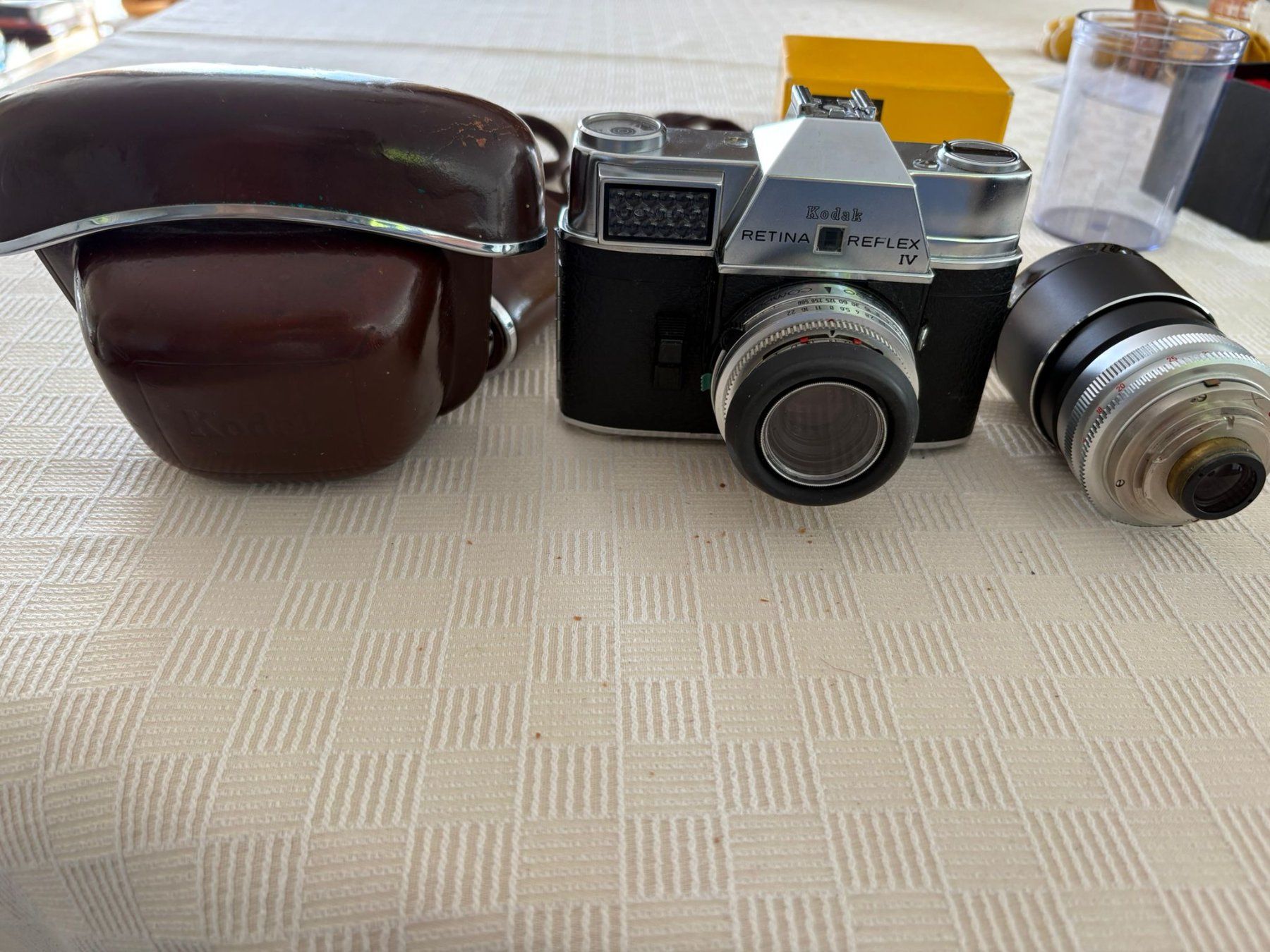 Kodak Fotocamera: Kodak Retina Reflex IV mit Ledertasche und Objektive – Usato da Islisberg venduto da Rower99 8