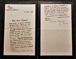 Autograph von Camille Pissaro 1898