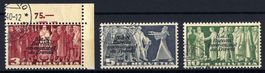 1939 Dienstmarken D IV "BIT" Kat.-Nr. 57-59, sauber gest.