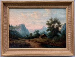 Antik Gemälde Öl a. Lwd. 19. Jhdts. nicht signiert.