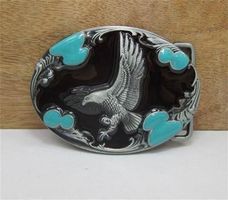 Metall Gürtelschnalle EAGLE Blue