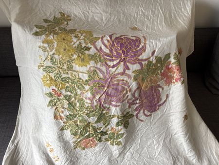 Seiden-Tuch, Blumenmuster, Sommer, leicht, Handmade🌸🌼