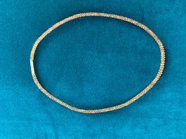 Collier mit Mandaringranat und Goldschliesse