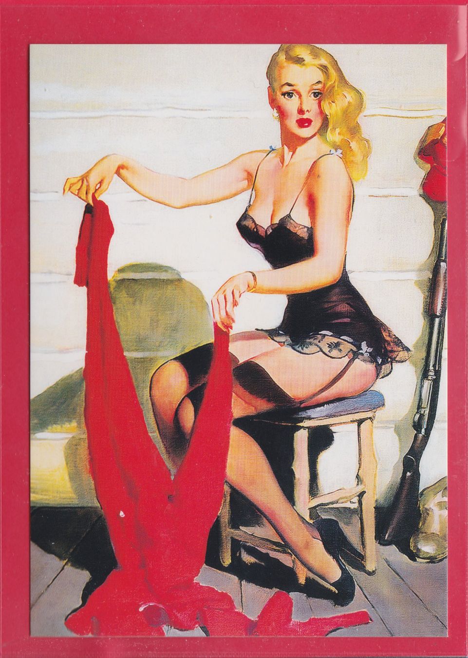 Ansichtskarten: PIN UP, ÜBERGEWAND, GIL ELVGREN – Gebraucht aus Oberrieden von Gebirgsstelze