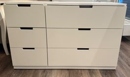 Ikea Nordli Kommode Weiss 6 Schubladen