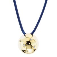W- Schöne Kordel Kette und Silber 925 "Starry Sky" Anhänger