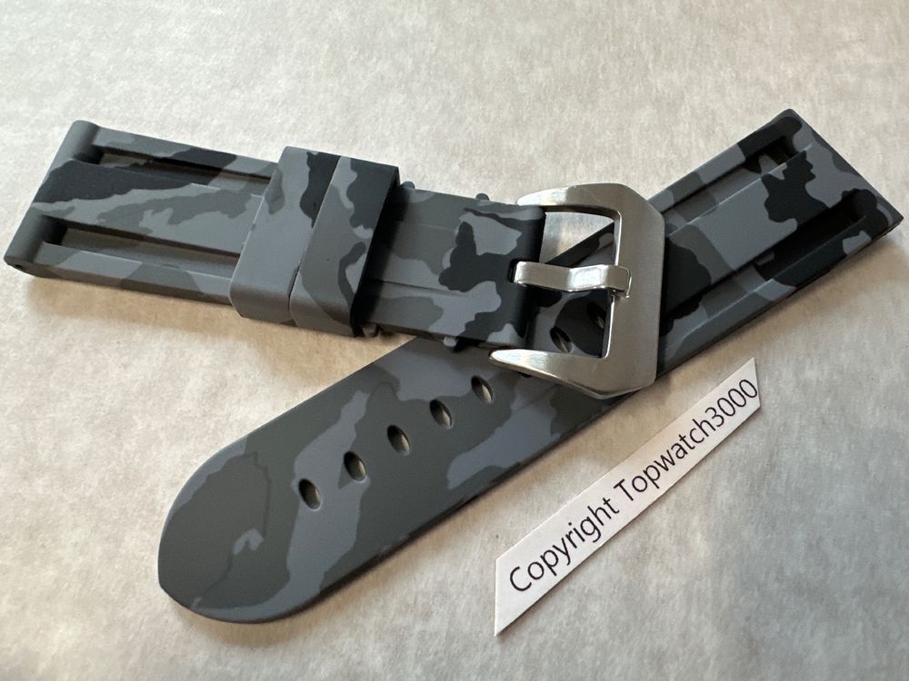 Bracciali & Braccialetti: 26mm Rubberstrap, Uhrenarmband Ersatzband für Panerai – Nuovo e nell'imballaggio originale da Courlevon venduto da Topwatch3000 1