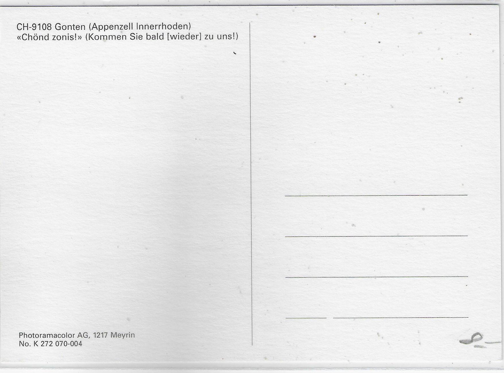 Cartoline postali: Flugaufnahme Gonten AI – Usato da Ettingen venduto da Kartenplanet 1