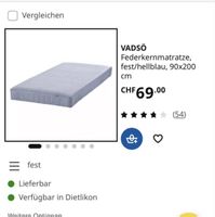 VADSÖ Federkernmatratze 90x200 cm fest  neuwertig