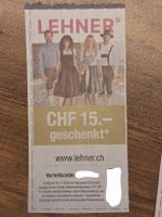 Lehner Versand Gutschein 15 CHF geschenkt ab 99 CHF Einkauf