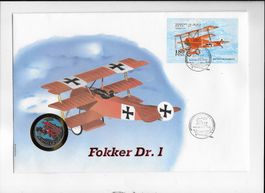 Münzbrief Fokker Dr.1 1995