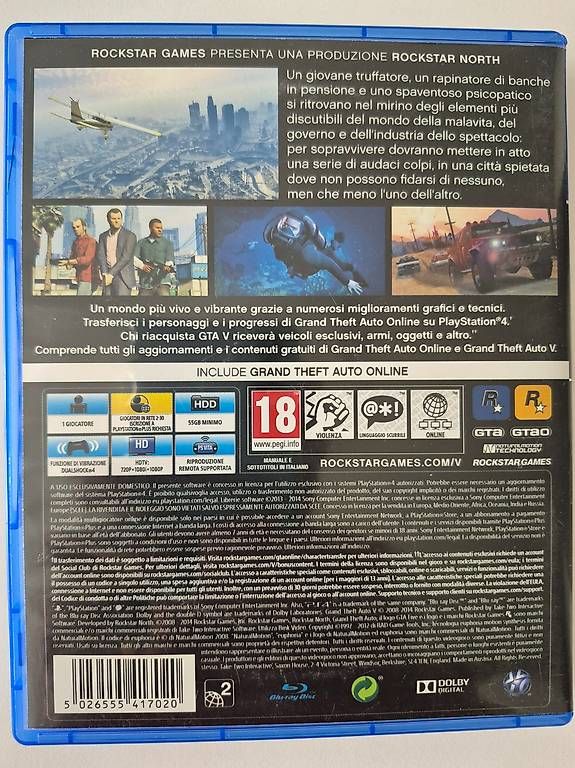 Giochi: Grand Theft Auto V Five PS4 /PS5 – Usato da Horw venduto da Mschaefer 1