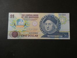 Bahamas 1992, 1 Dollar Columbus ungefaltet