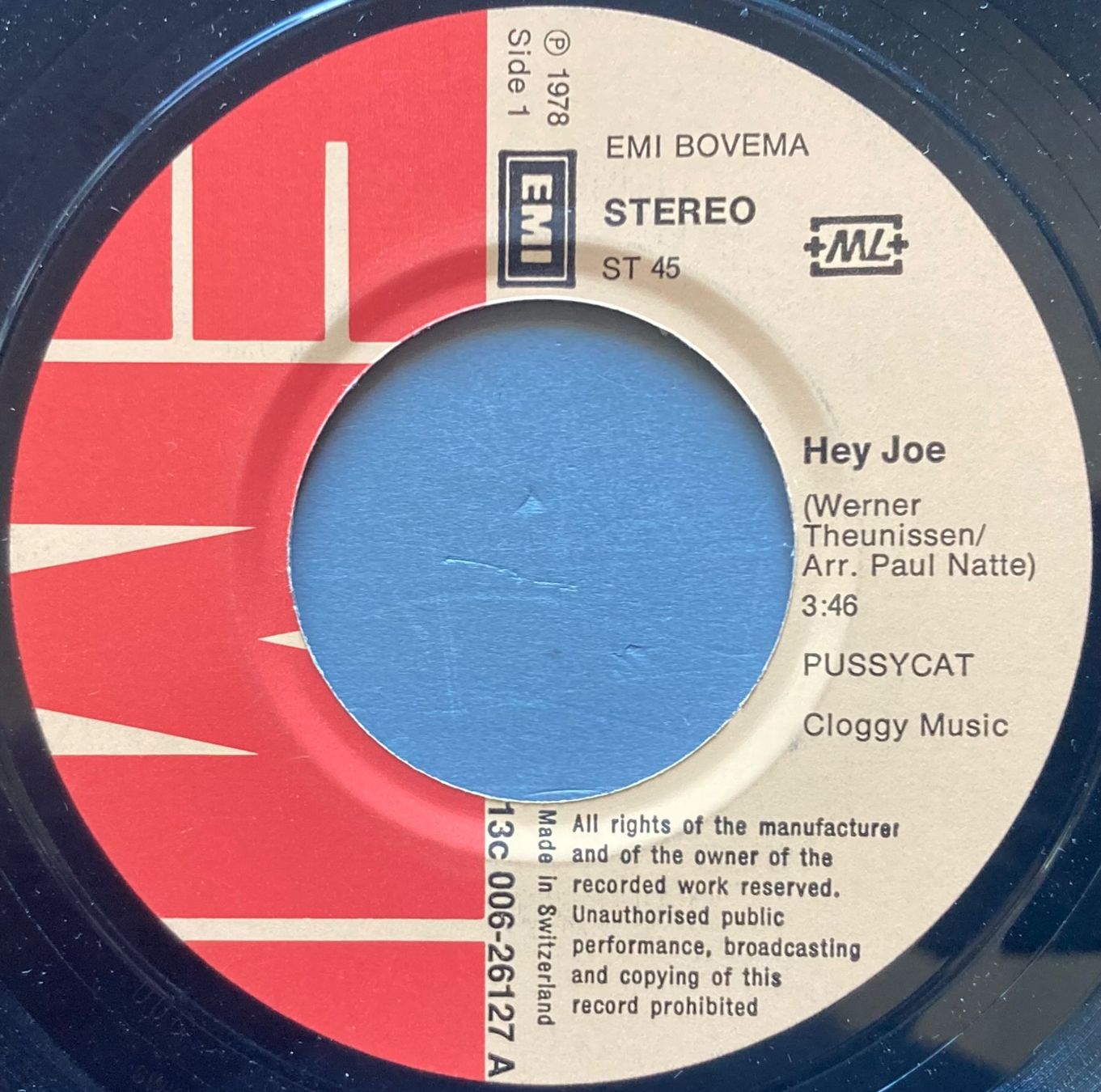 Dischi in vinile: PUSSYCAT - HEY JOE – Usato da Poliez-Pittet venduto da Newtown-Records 2