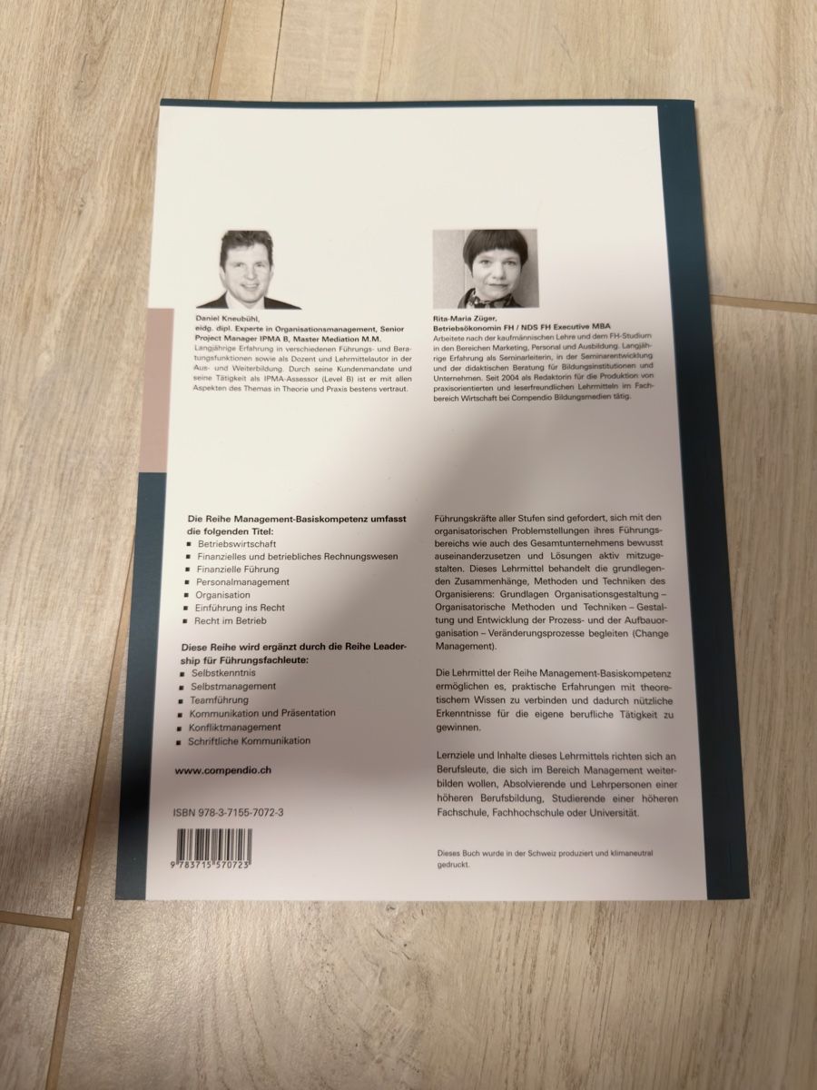 Bücher: Lehrbuch Organisation Management Basiskompetenz 2015 – Neu (gemäss Beschreibung) aus Buchrain von max_qfs5 1