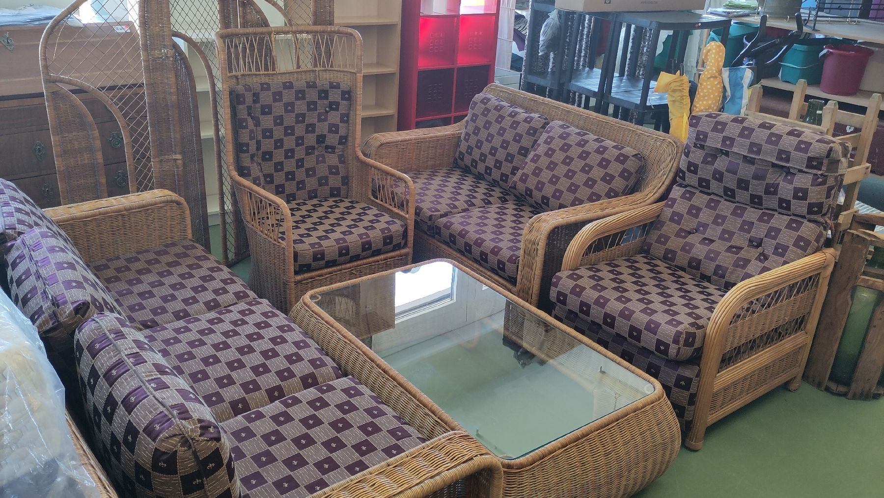 Divani: Rattan Lounge-Set, 7-teilig – Usato da Pratteln venduto da Cartonsducoeur_bl