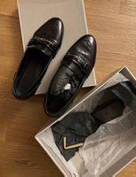 Tamaris Mocassins en cuir noir, Taille 39, jamais portées