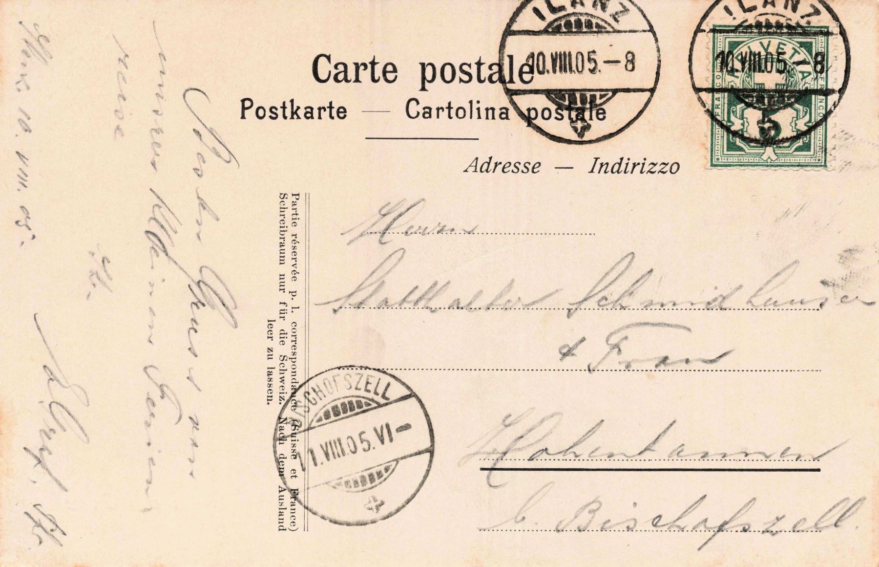 Cartoline postali: Gruss aus Ilanz Glion – Usato da Biasca venduto da Blenio71 1