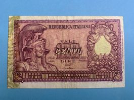 ITALIA - CENTO LIRE 31 Dicembre 1951 - BB / SS