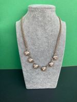 Spezielle Silber Farben Kette mit Weiss glass