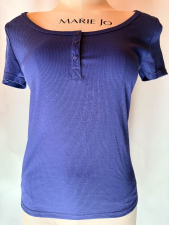HUNKEMÖLLER, Top Rib HENLEY, Grösse M, Farbe Dunkelblau