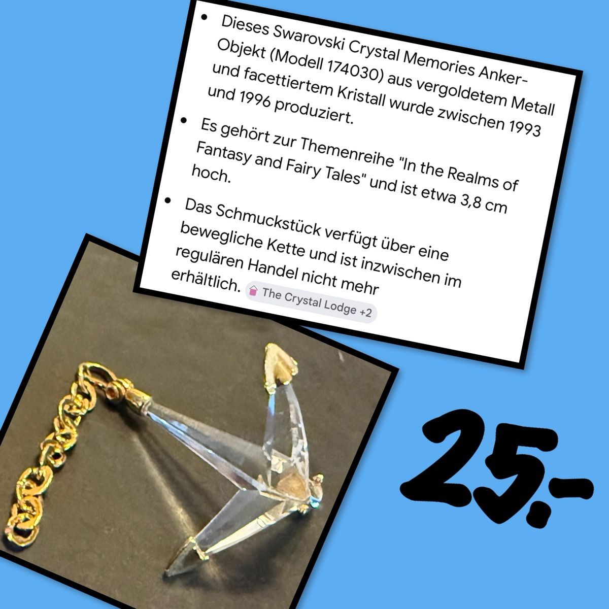 Swarovski Statuette: Swarovski Figur  – Nuovo (secondo la descrizione) da Thun venduto da Dana5
