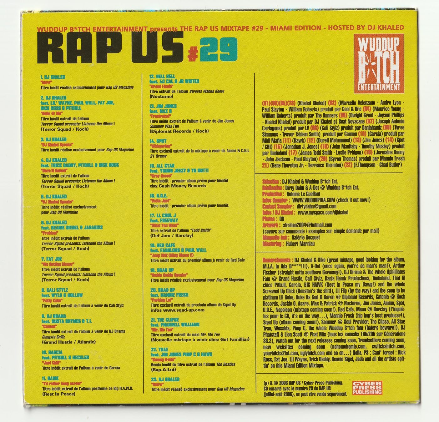 CD: Rap US juillet 2006 Busta Rhymes Ghostface Killah + CD – Usato da Romainmôtier venduto da Iguazu12 1
