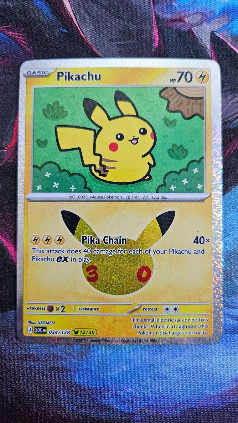 Pokémon Carte collezionabili: Pokemon Pikachu 12/30 - 30th Anniversary EN – Nuovo (secondo la descrizione) da Cousset venduto da PokePlus