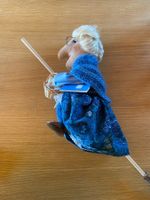Hexe, Unikat, auf Besen, sehr dekorativ, Figur/Puppe/Deko