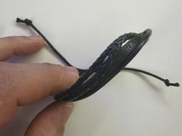 Lässiges Lederarmband, Schwarz, Verstellbar, Neu!
