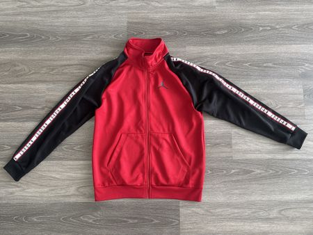 Nike Air Jordan Zip Track Jacket – Rot/Schwarz - Gr. M