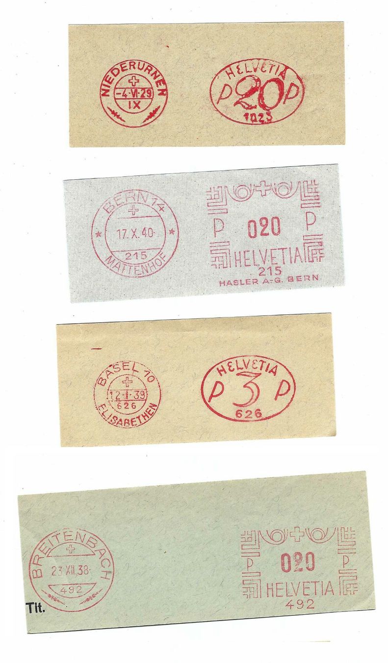 Alle Briefmarken: 6 Ausschnitte mit Freistempel  i9 – Gebraucht aus Aarau von fussball-fussball 1