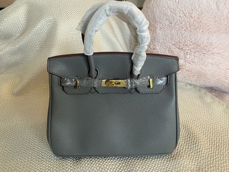 Graue Handtasche in Birkin Style, neu & ungebraucht!