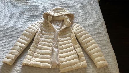 Dicke Daunenjacke helles Beige