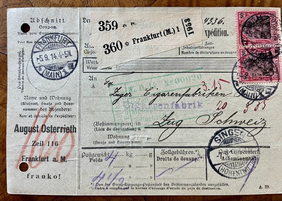 Buste & buste per spedizione: Deutsche Reichspost – Usato da Hermetschwil - Staffeln venduto da Juergso 2