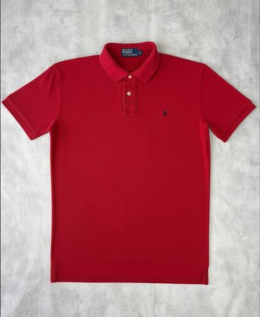 Polo Ralph Lauren Rouge Logo Bleu Marine - M #58